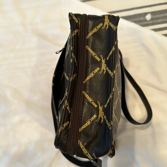 LONGCHAMP Vintage logo Brown Crossbody/ shoulder bag, Camera bag, 2outer pockets - Picture 7 of 16